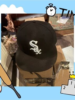MLB Black Chicago White Sox Snapback Cap with White Logo